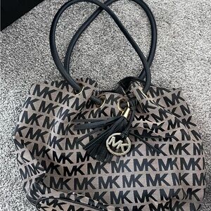 Michael Kors Black and Tan Women's Bag